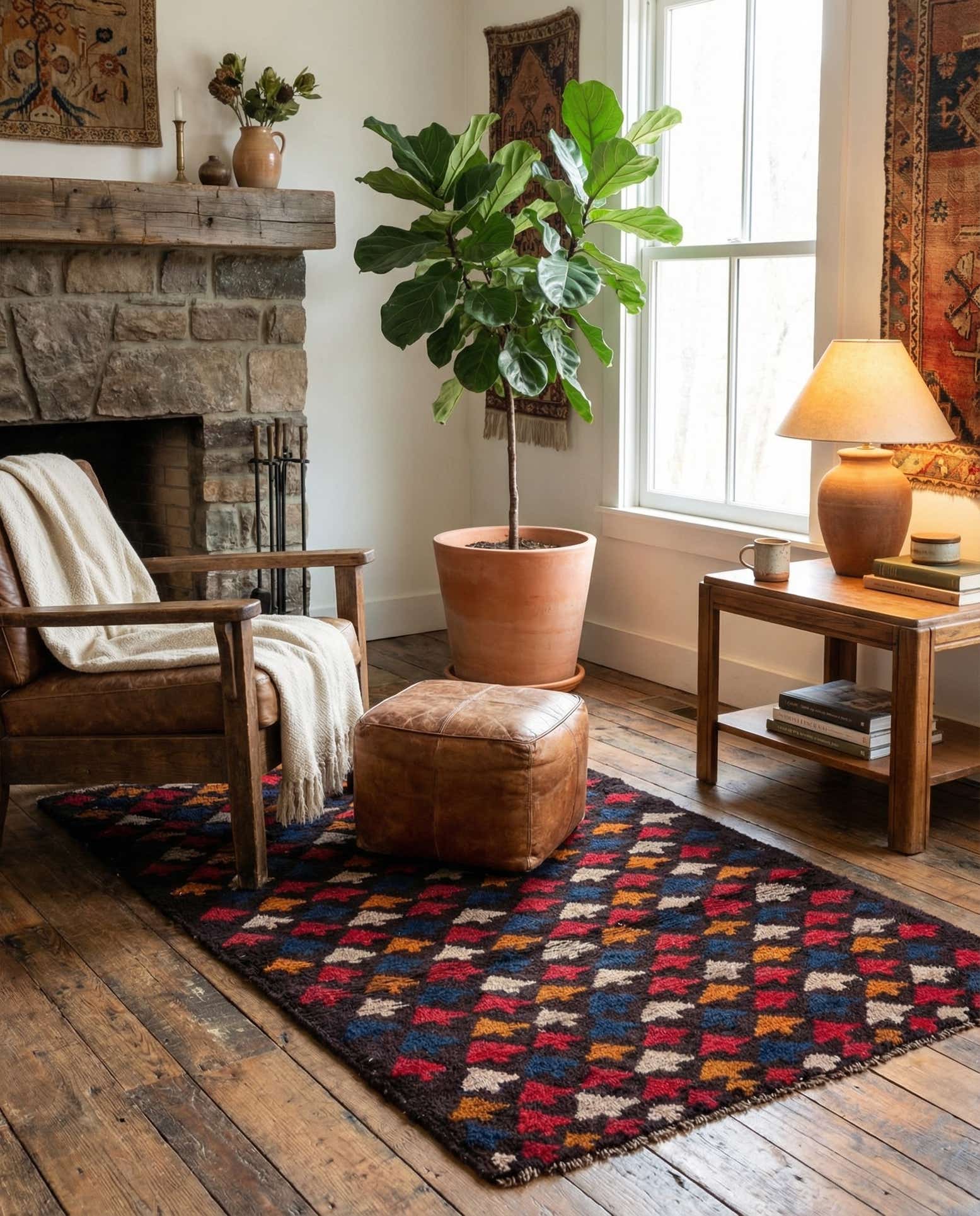 2' 9 x 4' 7 Hand Knotted Balouch Persian Wool Rug