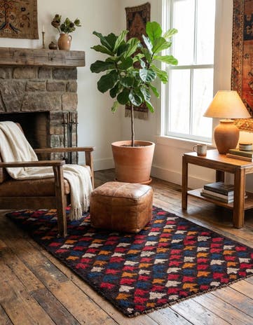 2' 9 x 4' 7 Hand Knotted Balouch Persian Wool Rug