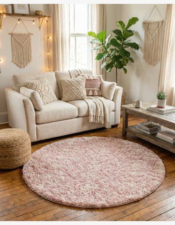 6' x 6' Moroccan Trellis Shag Round Rug