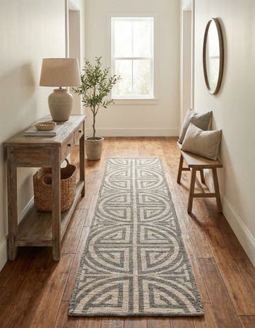 2' 2 x 8' Hand Woven Chenille Jute Runner Rug