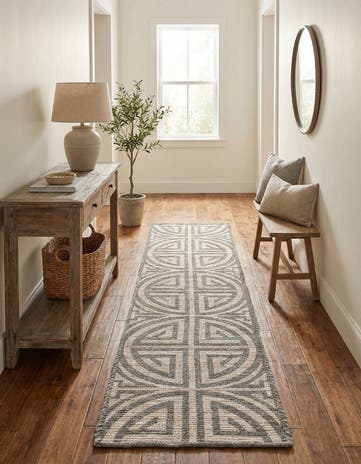 2' 2 x 8' Hand Woven Chenille Jute Runner Rug