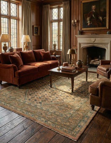 9' 7 x 13' 4 Hand Knotted Farahan Persian Wool Rug