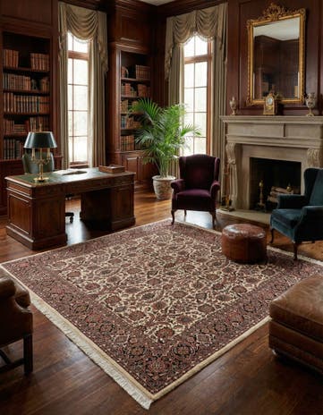 6' 8 x 6' 9 Bidjar With Silk Square Rug