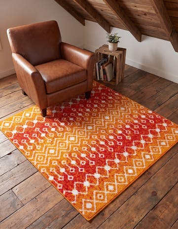 4' x 4' Moroccan Trellis Square Rug