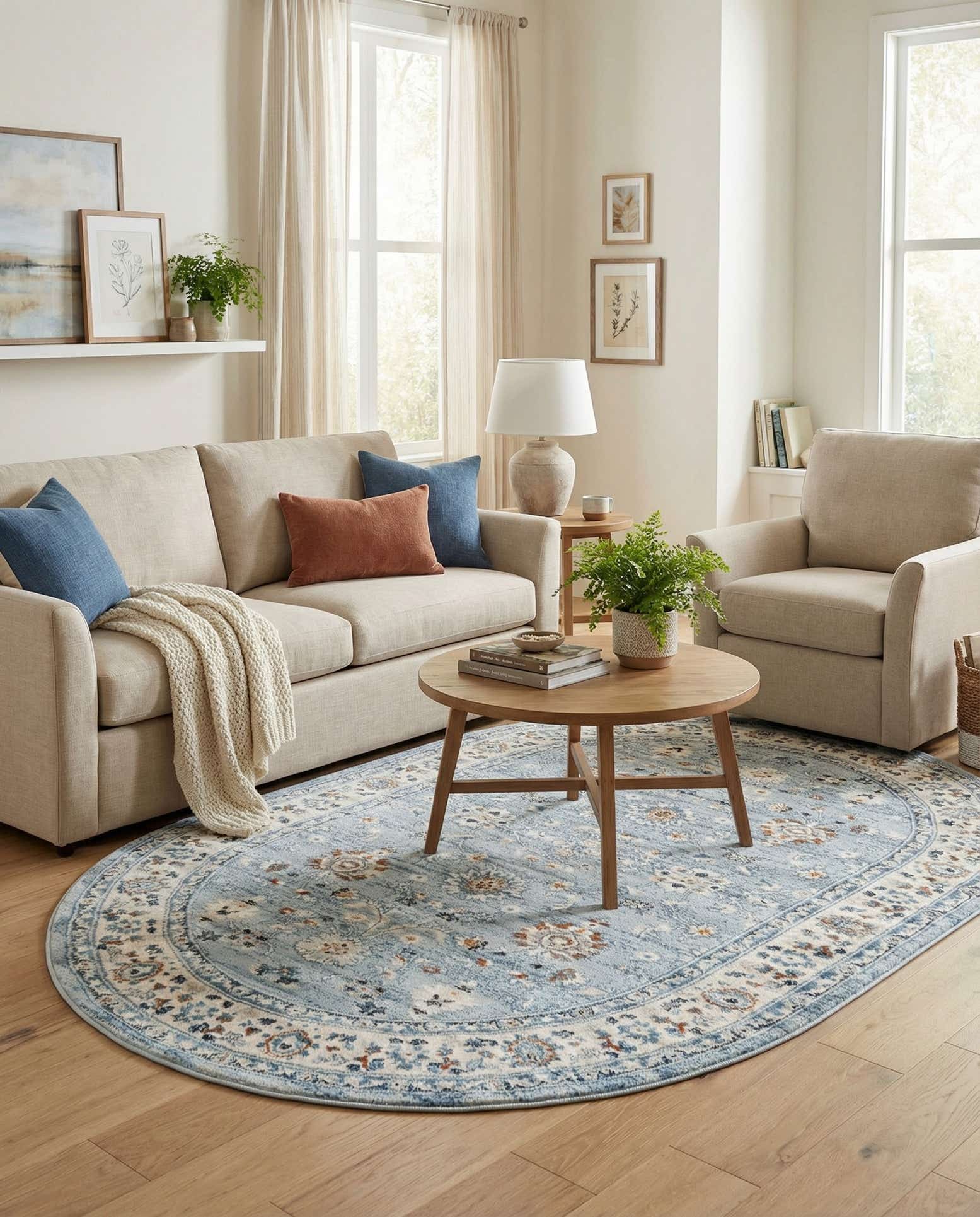 5' 3 x 8' Charlotte Oval Rug