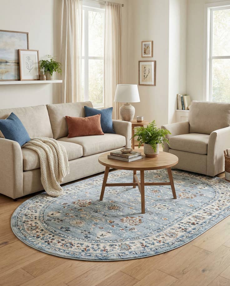 Detail image of 5' 3 x 8' Charlotte Oval Rug