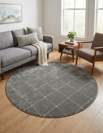 6' x 6' Vogue Geo Round Rug