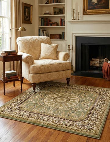 4' x 4' Classic Aubusson Square Rug