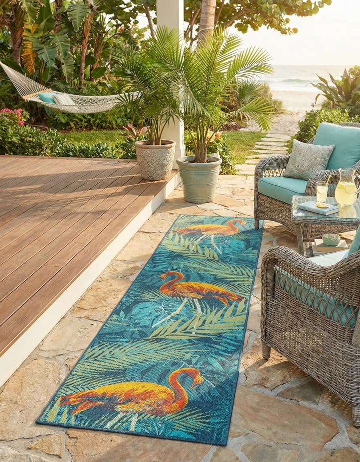 2' 7 x 10' Easy-Clean Coastal Indoor / Outdoo...