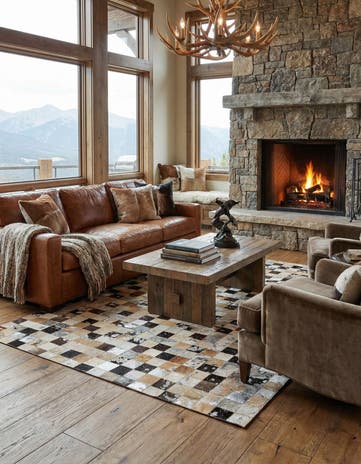 5' x 8' Cowhide - Patchwork Rug