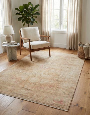 4' x 5' 9 Hand Knotted Ultra Vintage Persian Wool Rug