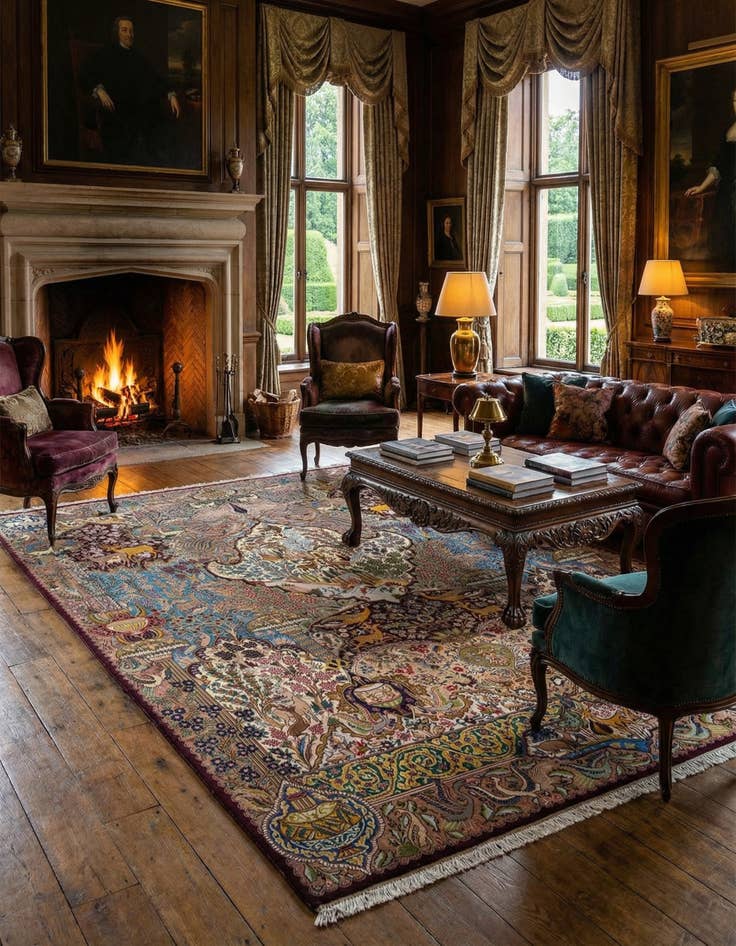 Detail image of 9' 10 x 12' 9 Kashmar Wool Rug