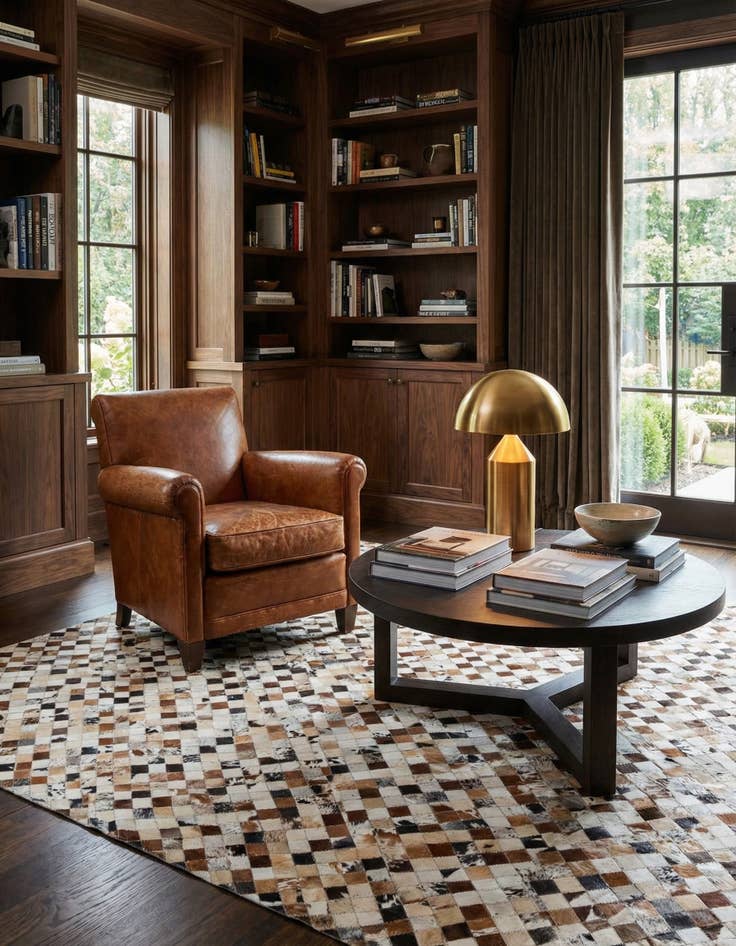 Detail image of  8' x 10' Cowhide Leather Rug