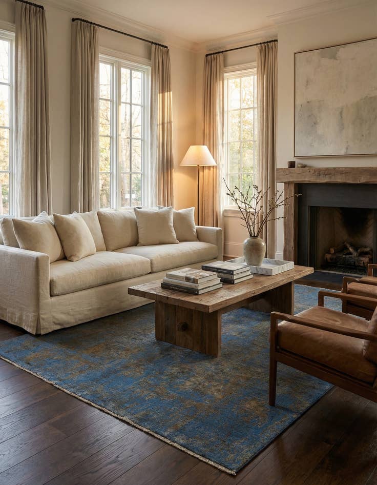 Detail image of 7' 6 x 11'  Hand Knotted Ultra Vintage Persian Wool Rug