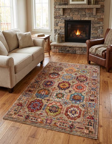 4' x 6' 2 Hand Knotted Ariana Ziegler Rug