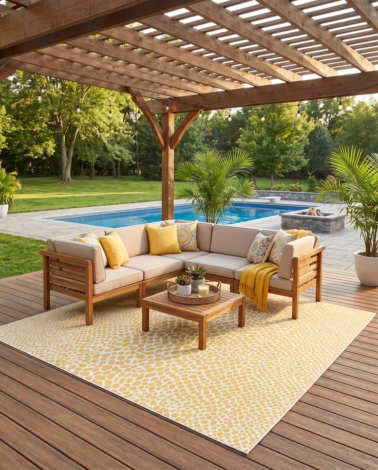 Detail image of 10' 8 x 10' 8 Easy-Clean Jill Zarin Cape Town Indoor / Outdoor Square Rug