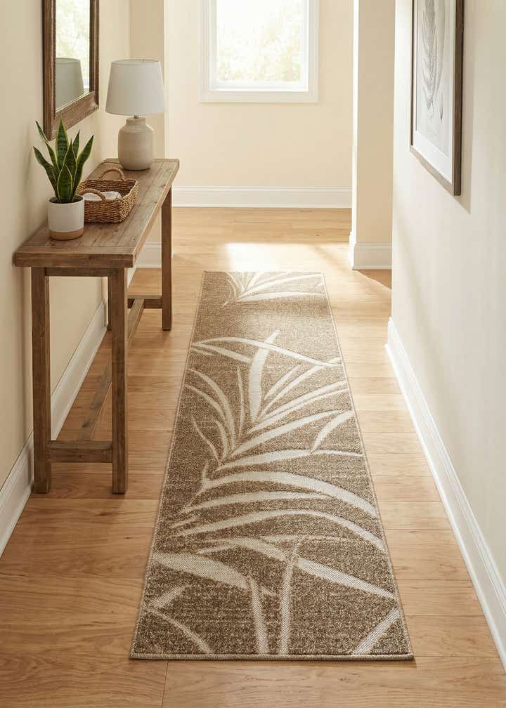 2' x 6' Easy-Clean Botanical Indoor / Outdoor Runner Rug