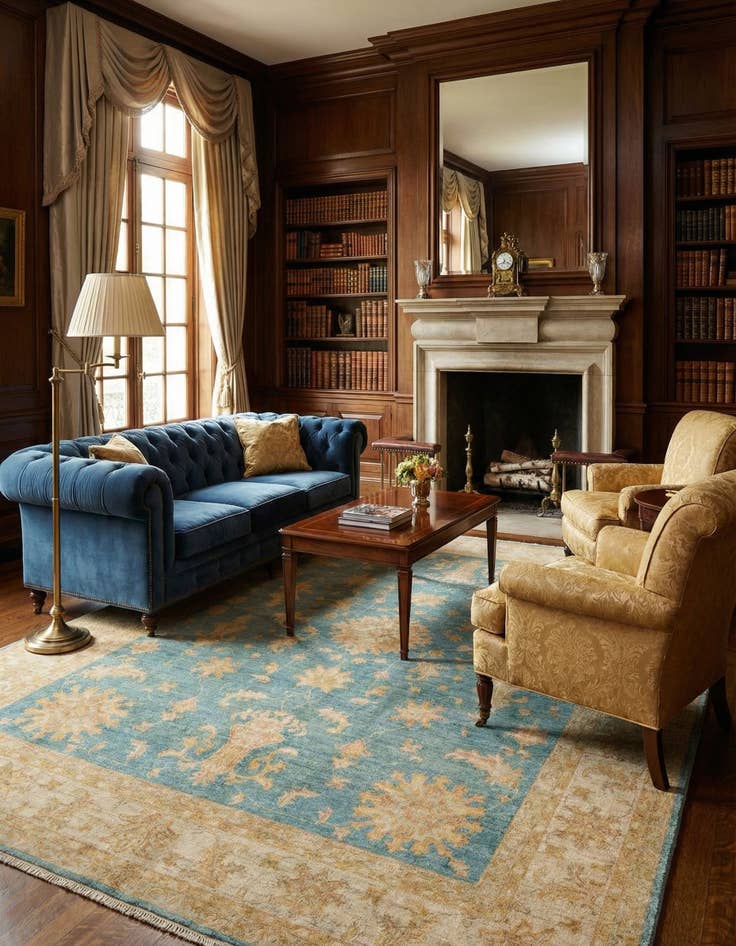 Detail image of  6' 7 x 8' 2 Ziegler Wool Rug