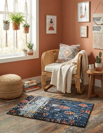 Navy Blue Morocco Rug