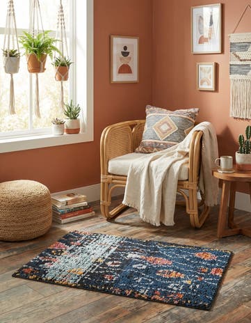 Navy Blue Morocco Rug