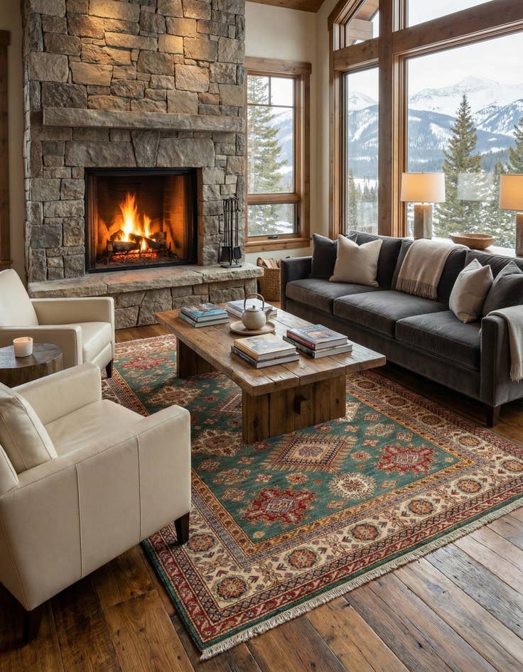 Detail image of 6' 8 x 9' 7 Kazak Wool Rug