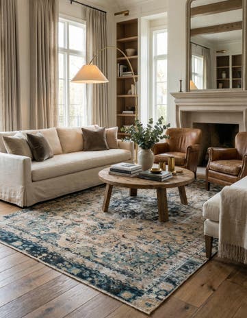 5' 7 x 8' 4 Hand Knotted Ultra Vintage Persian Wool Rug