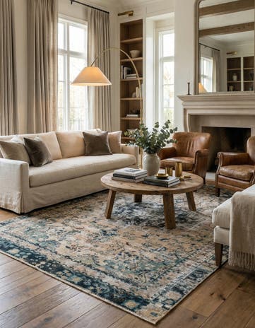 5' 7 x 8' 4 Hand Knotted Ultra Vintage Persian Wool Rug