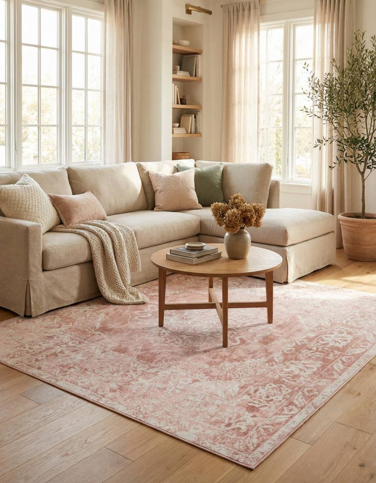 Detail image of 7' 10 x 7' 10 Oxford Square Rug