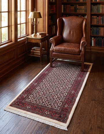 2' 4 x 4' 10 Bidjar With Silk Runner Rug