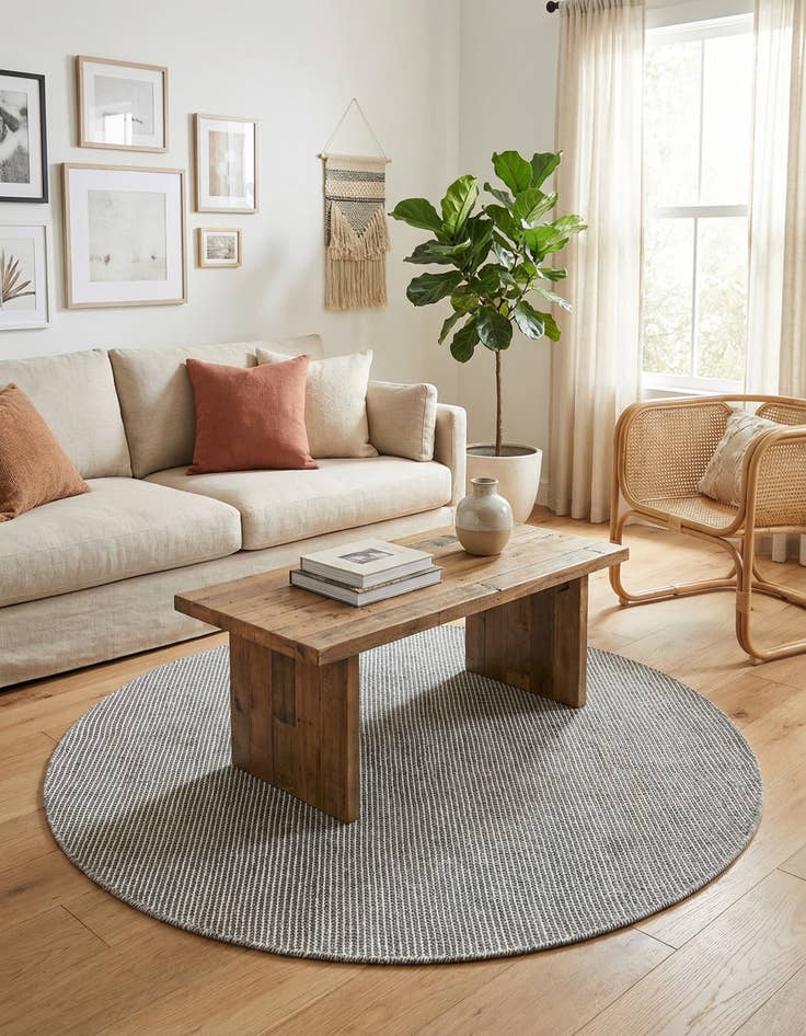 Detail image of 5' 1 x 5' 1  Washable Jill Zarin Palm Springs Indoor / Outdoor Round Rug