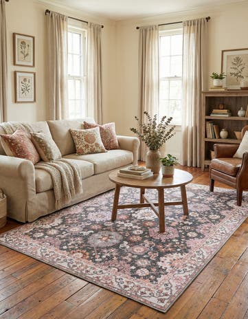 Gray Washable Timeless Rug