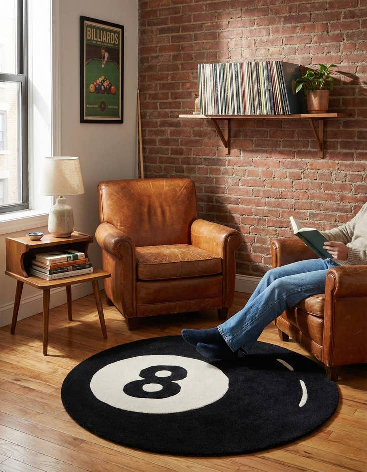 Detail image of 5' 1 x 5' 1 Hand Tufted Wool Round Rug