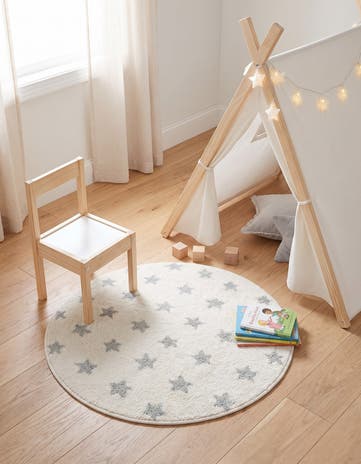 2' 2 x 2' 2 Whimsy Kids Round Rug
