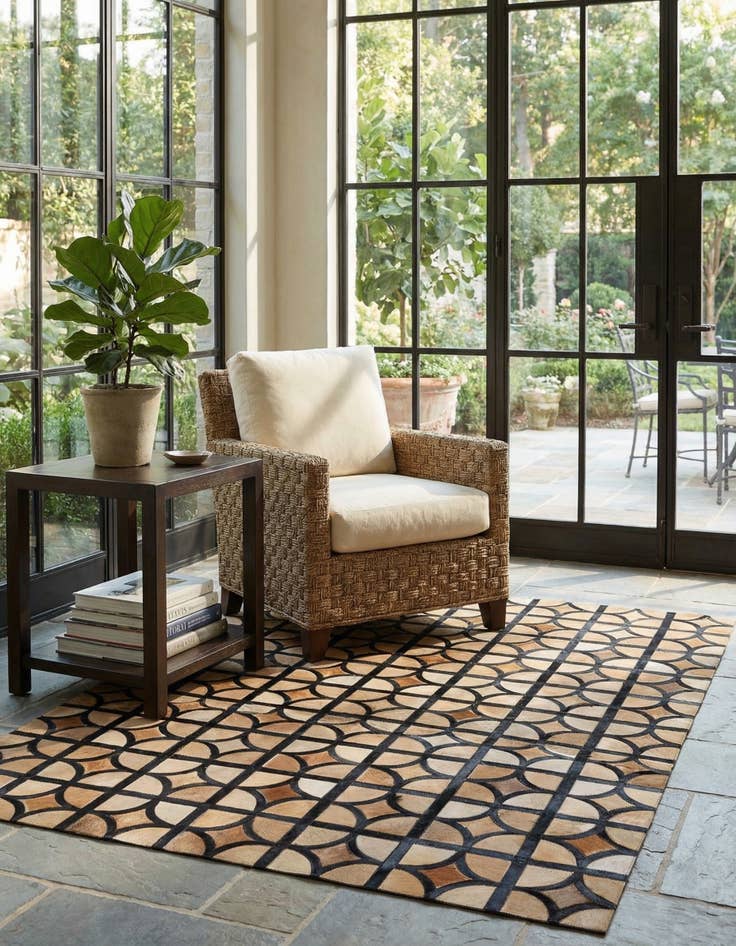 Detail image of 5' x 7' 9 Cowhide Rug