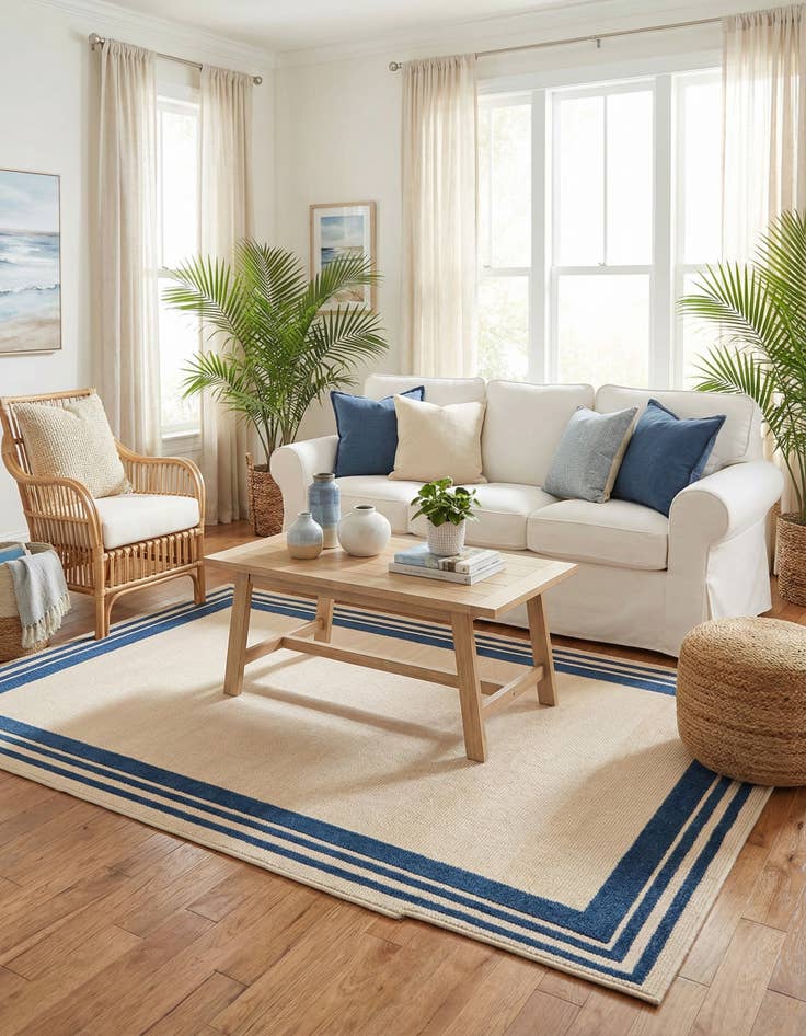 Detail image of 5' 3 x 8'  Washable Aruba Indoor / Outdoor Rug