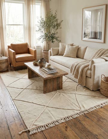 5' 7 x 7' 9 Hand Knotted Moroccan Wool Rug