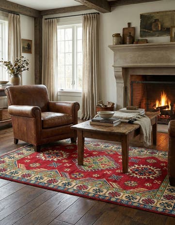 3' 3 x 5' Hand Knotted Kazak Rug