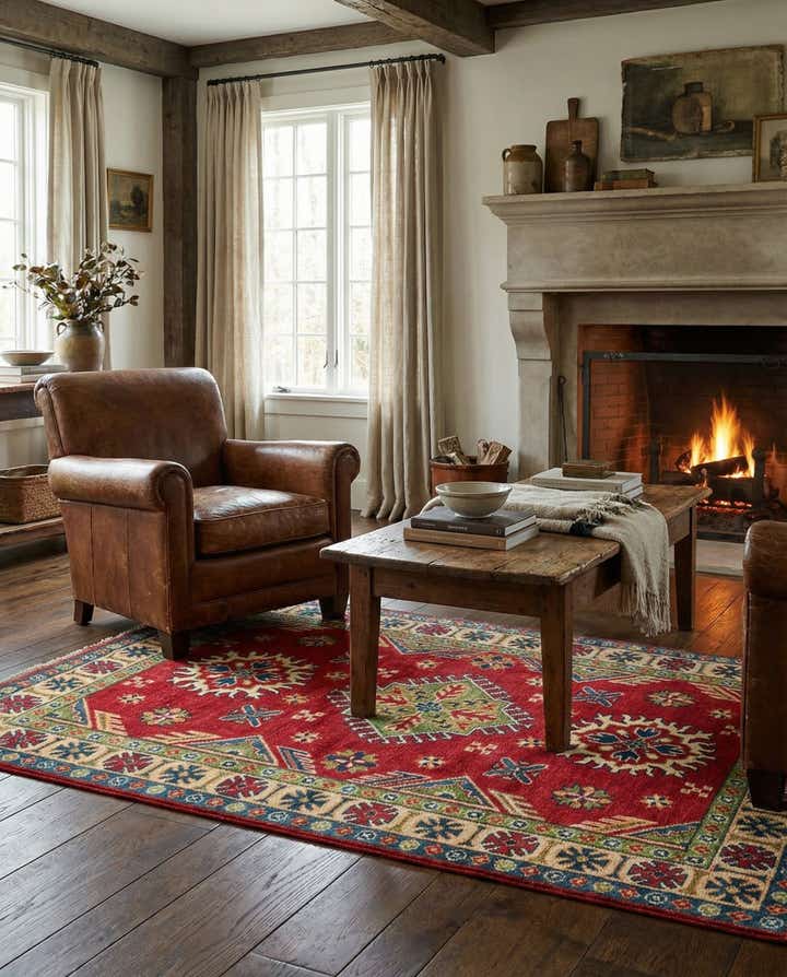 3' 3 x 5' Hand Knotted Kazak Rug