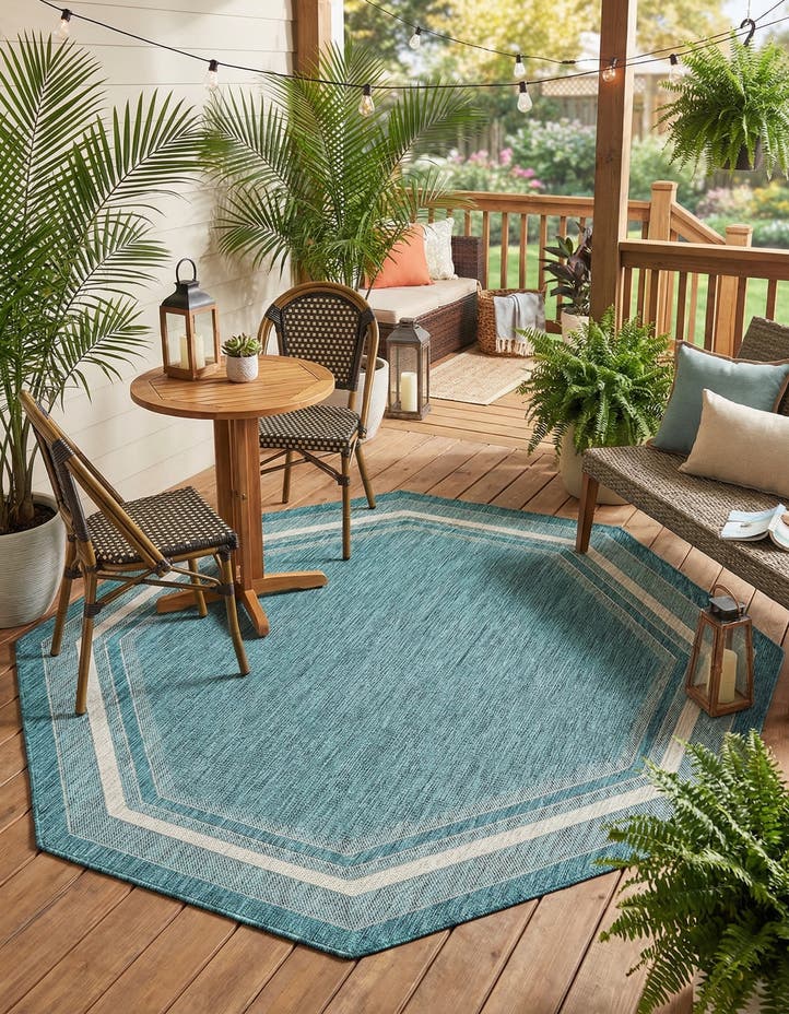 7' 10 x 7' 10 Easy-Clean Border Indoor / Outdoor...