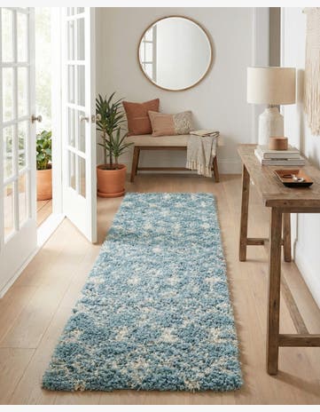 2' x 7' Moroccan Trellis Shag Runner Rug