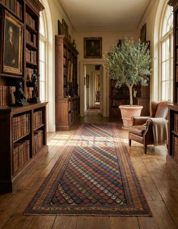 6' 1 x 18' 9 Kilim Wool Runner Rug