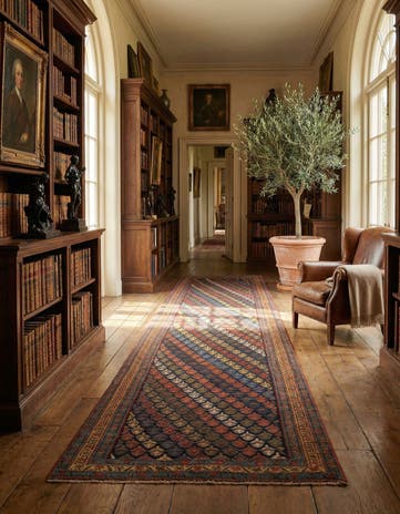 6' 1 x 18' 9 Kilim Wool Runner Rug