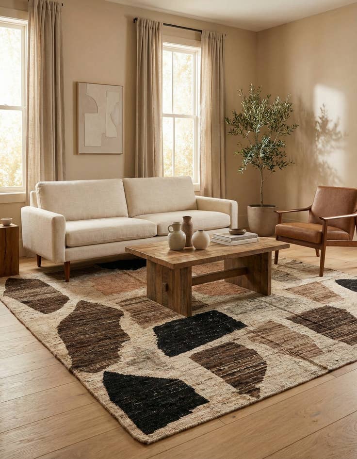 Detail image of 6' x 8' 9  Hand Knotted Moroccan Wool Rug