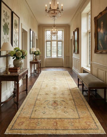 6' 8 x 12' 8 Hand Knotted Meshkabad Persian Wool Runner Rug