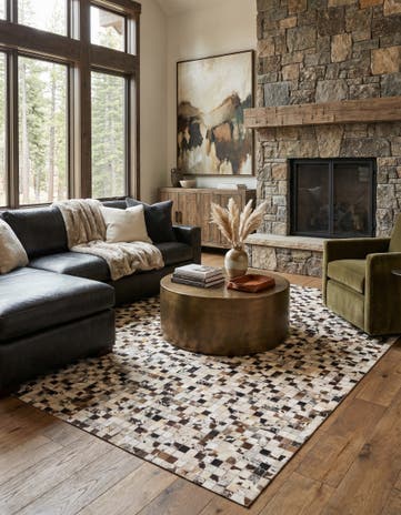 5' 1 x 8' Cowhide Rug