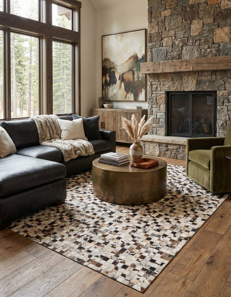 Detail image of  5' 1 x 8' Cowhide Rug