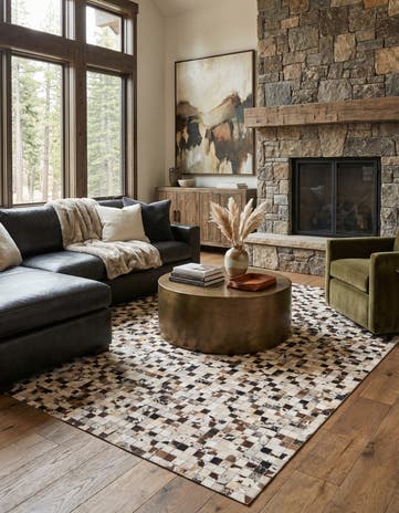 5' 1 x 8' Cowhide Rug