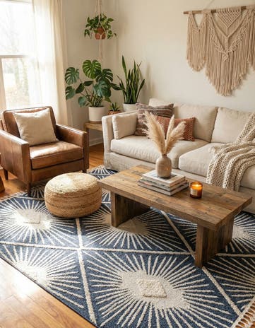 Blue Boho Rug