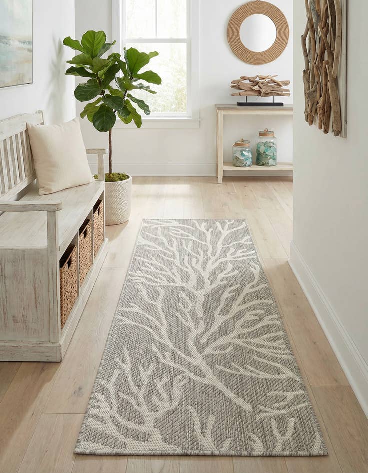 Detail image of 2' x 5' 3  Washable Coastal Indoor / Outdoor Runner Rug