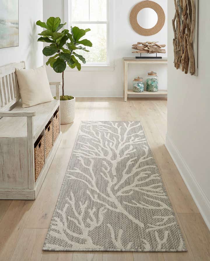 2' x 5' 3 Easy-Clean Coastal Indoor / Outdoor Runner Rug